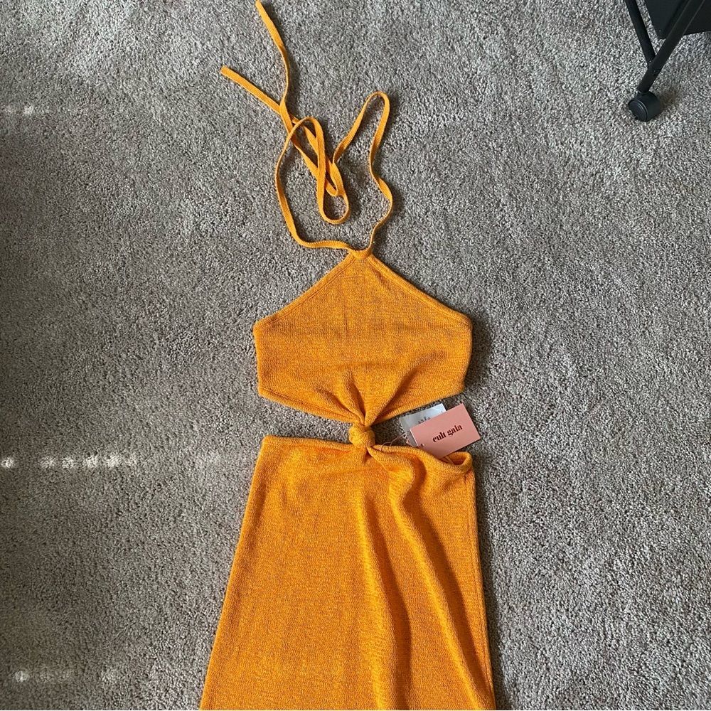 Cult Gaia Orange Midi Dress - Picture 3 of 7